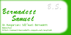 bernadett samuel business card